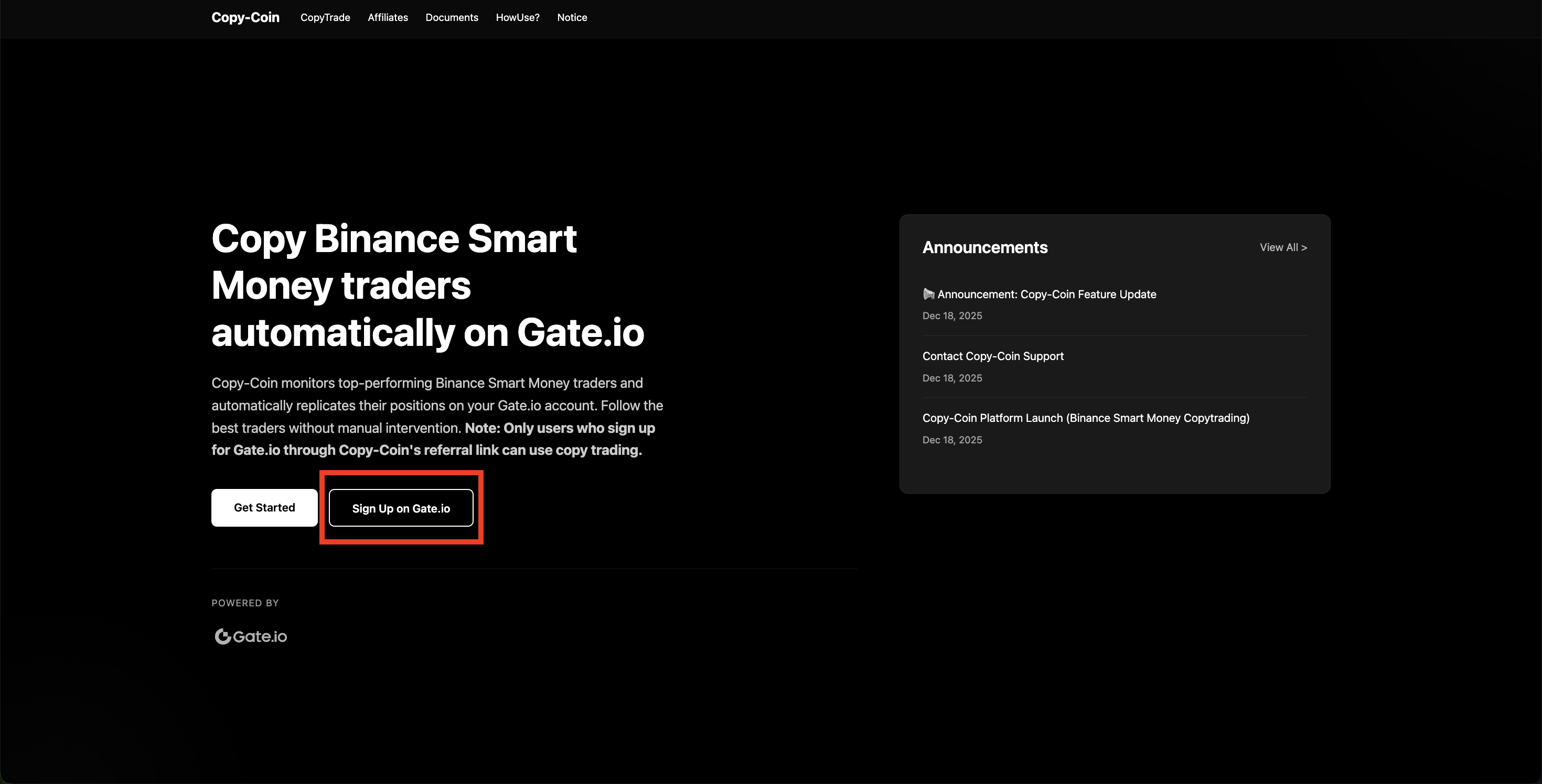 Gate.io Sign Up Page